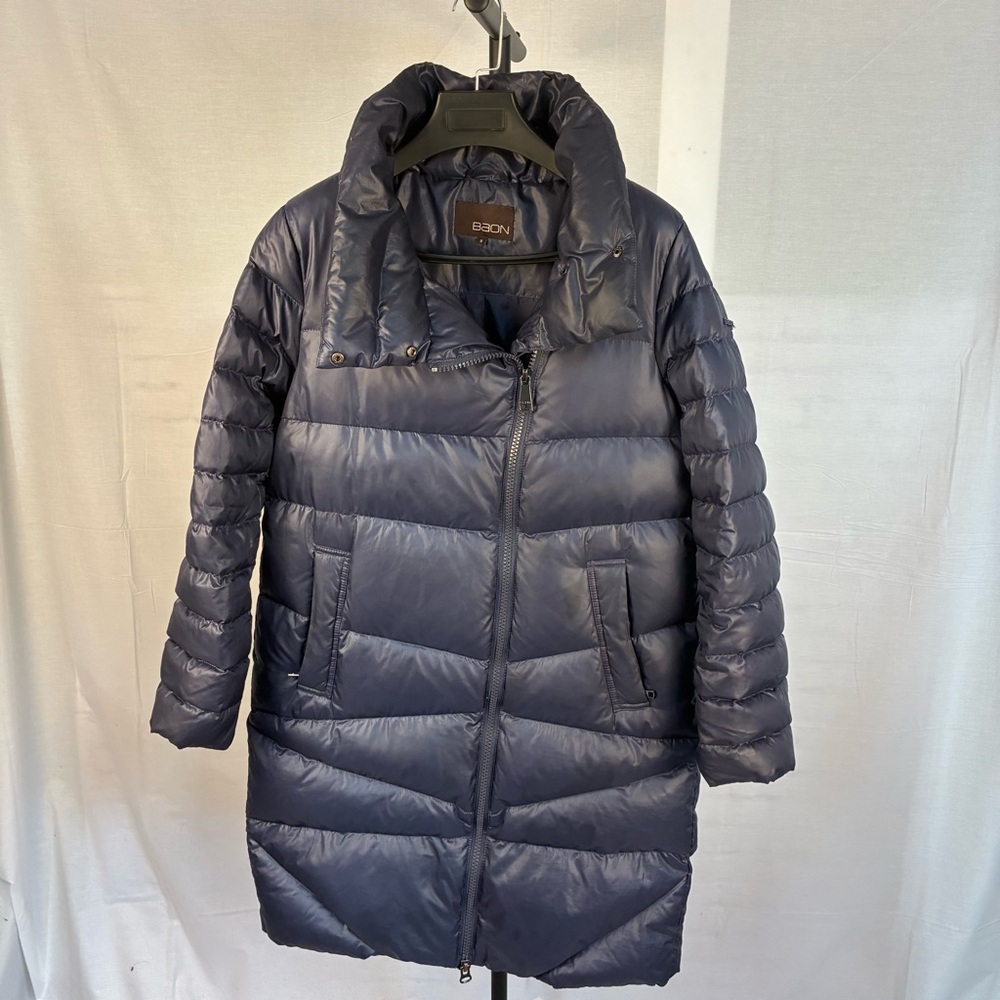 Baon Russia Long Navy Down Puffer Parka M